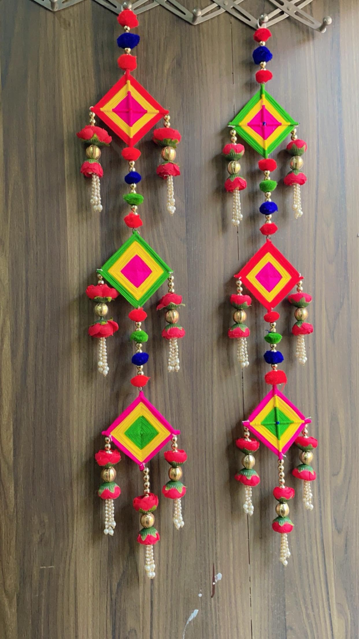 Nutts Traditional Decorative Multicolour Kite Hanging | Decorative MDF Kite Hanging for Makar Sankranti Festival Home Door Decoration (KITEH01)