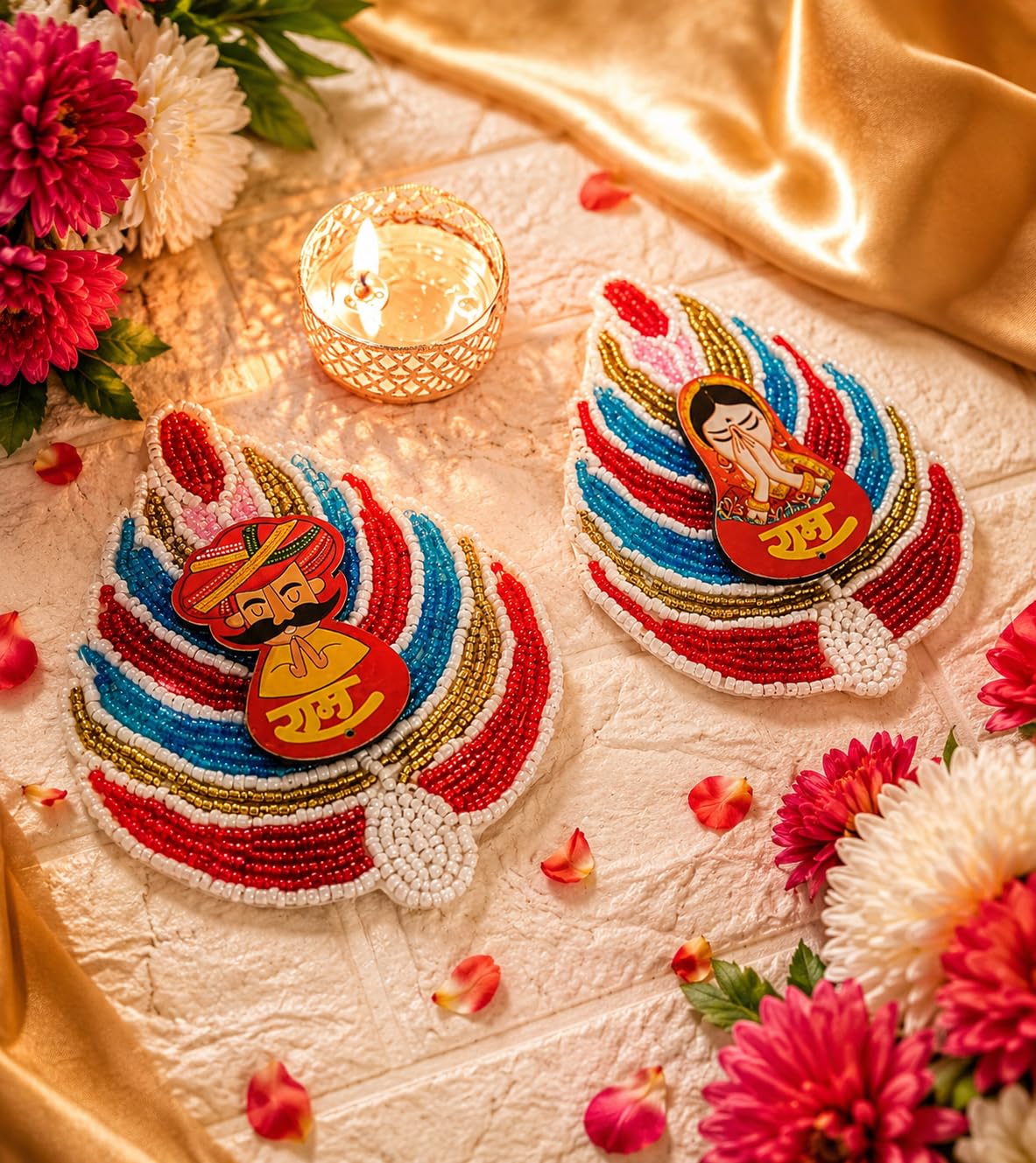 Sellplus Traditional Sacred Roli Chawal Pooja Tilak Set for Daily Worship Festival Rituals Home Temple Ceremonies Spiritual Essentials Blessings(Pack of 4) (RC43)