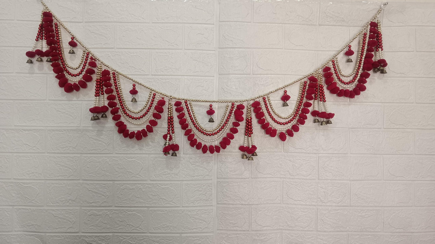 Sellplus Handmade Bandhanwar Decorative | Handcrafted Decorative Bandhanwar Toran for Door Entrance Wall Temple Decor (Pack of 1) (BDHW439-2)