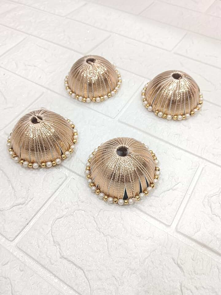 Art & Craft Handmade Golden Gota Ball Items Gota Circle (Pack of 10)