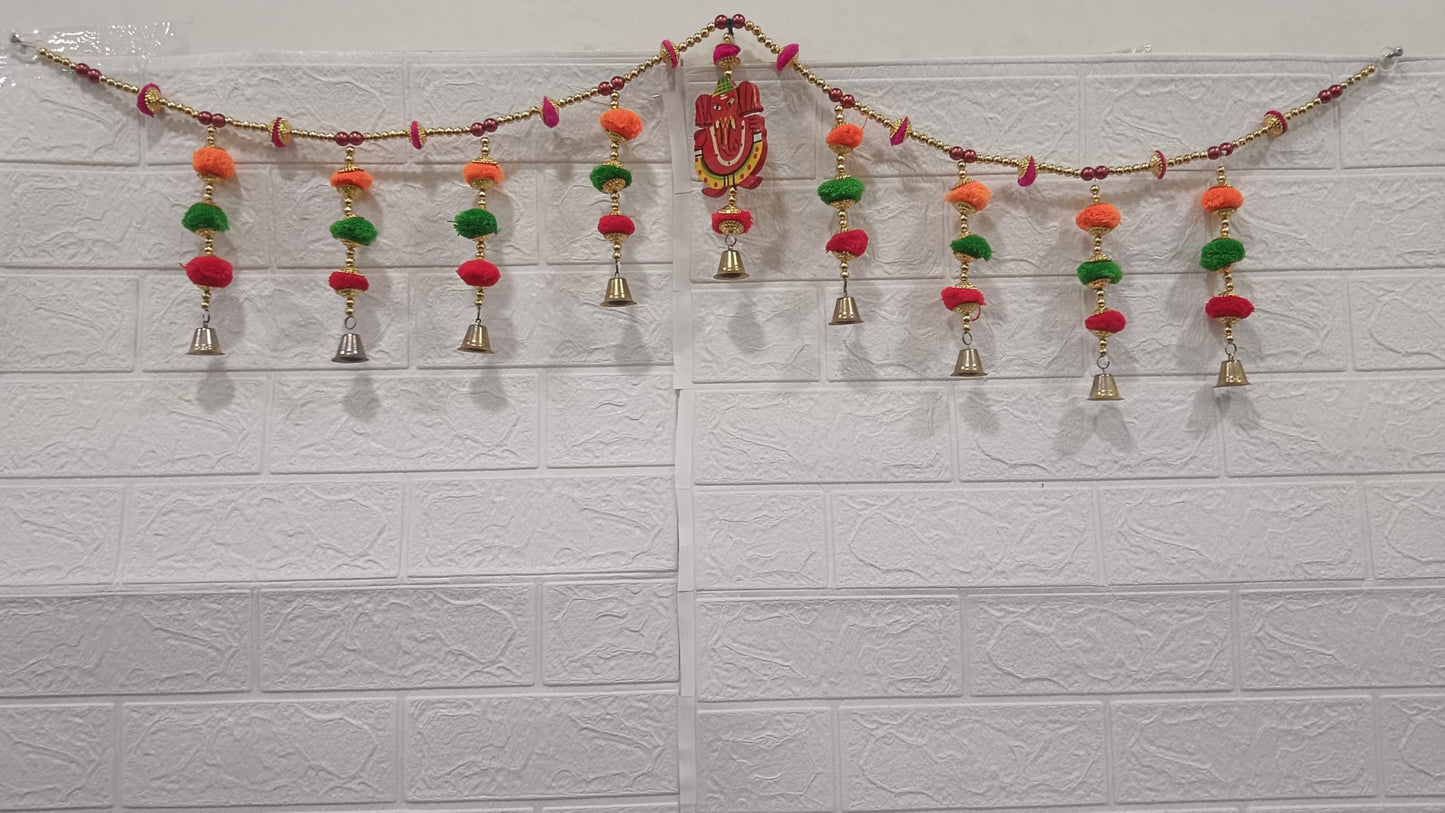 Sellplus Handcrafted Artificial Flower Multicolour Decorative Bandhanwar | Decorative Festival Bandhanwar Toran for Home Office and Mandir Entrance Decor Festive (Pack of 1) (BDHW446)