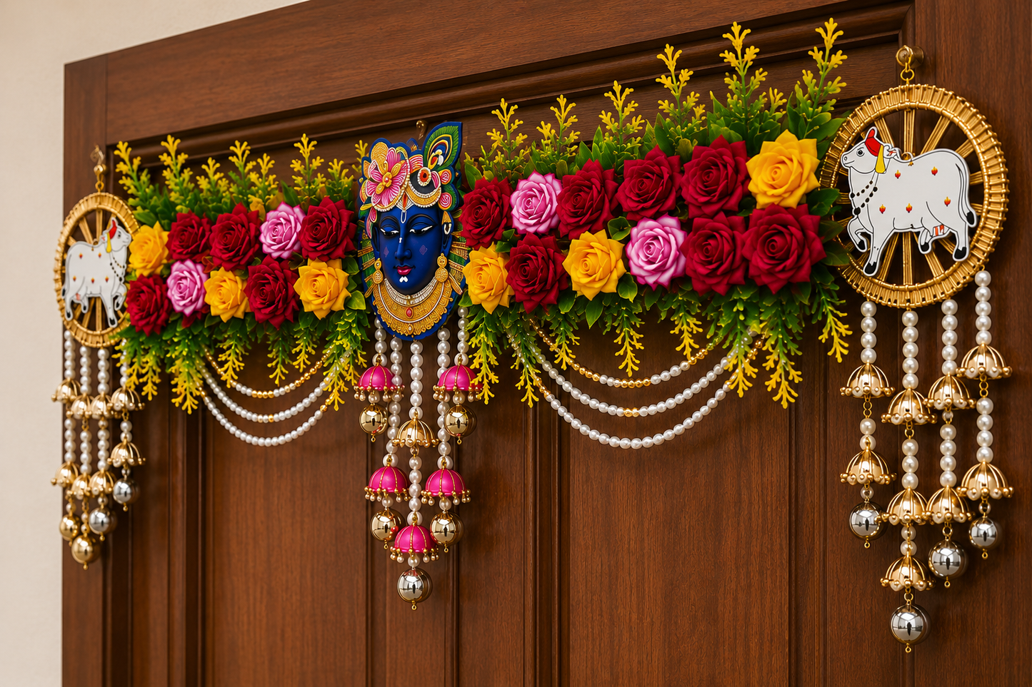 Nutts Elegant Bandhanwar with Beads for Home Entrance