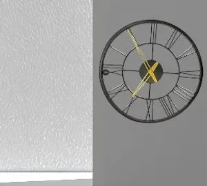 Metal Wall Clock for Home and Hall Home Big Size Living Room Hall Bedroom Stylish Clock (Black Roman)