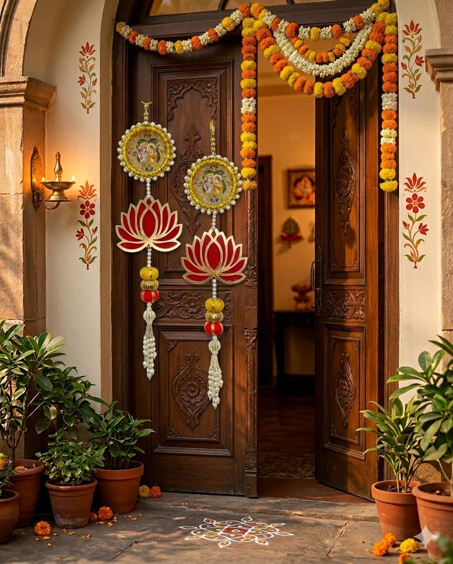 Nutts Lotus Wall Hanging Artistic Accent For Interior Styling