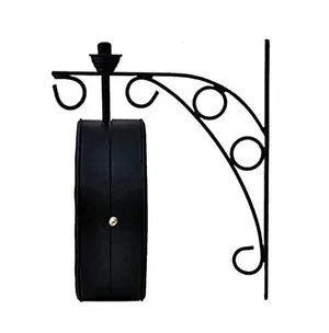 Antique Iron Inch Victoria Station Clock London Vintage Wall Clock Retro Wall Clock Double Sided Wall Clock Antique Clock (White)