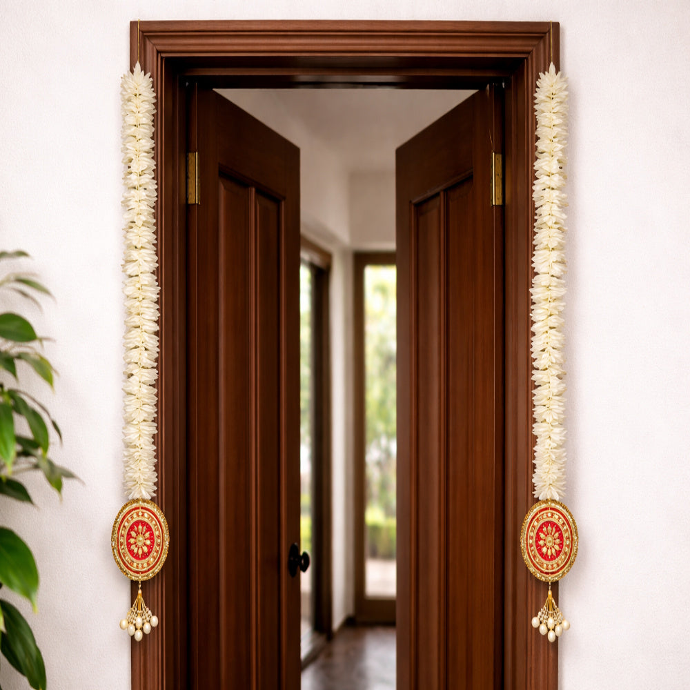 Nutts Decorative Lotus Patra Bandhanwar with Lotus Rangoli Paper Gara Patra Hanging For Home Decor
