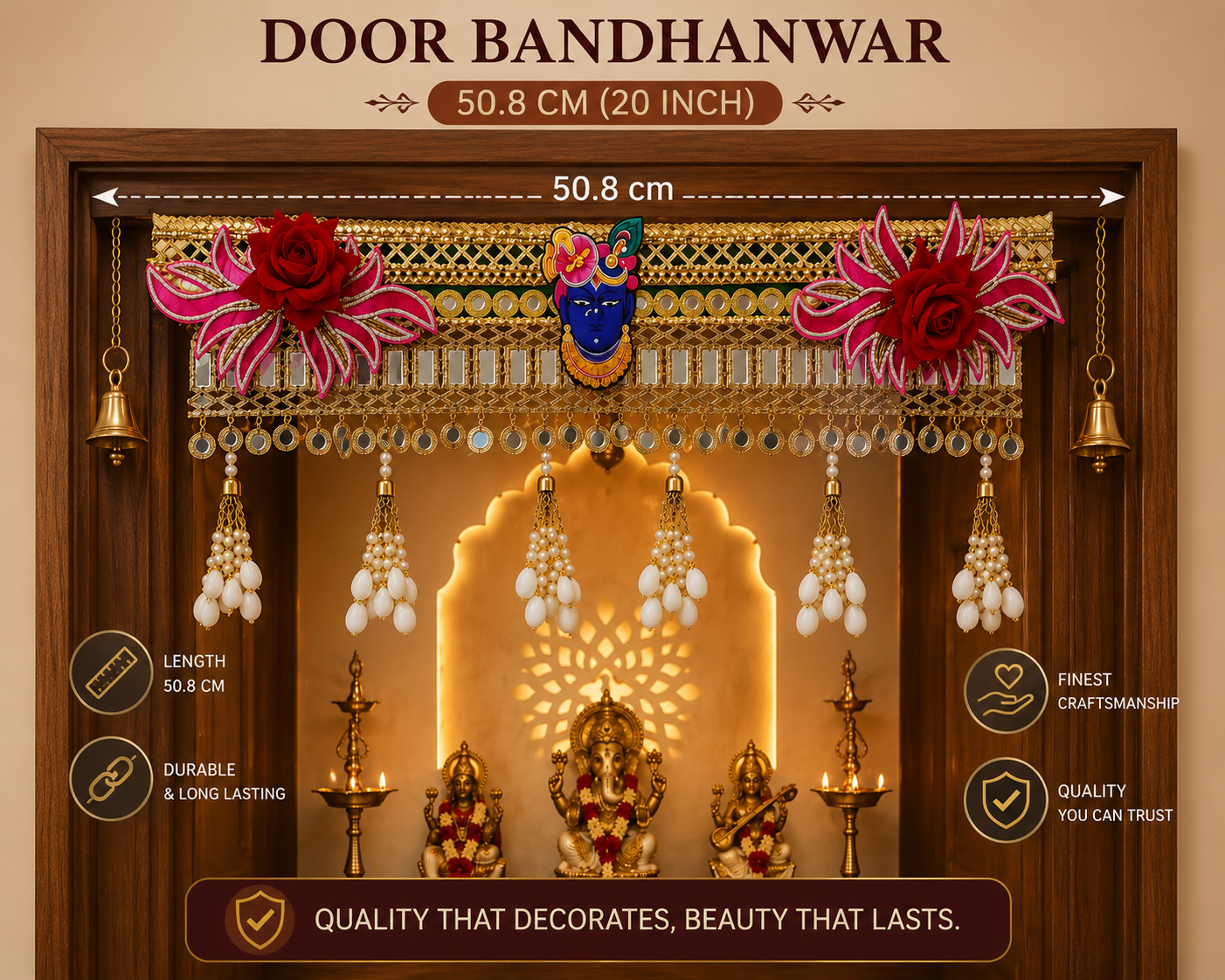 Nutts Decorative Traditional Bandhanwar for Home Entrance Styling