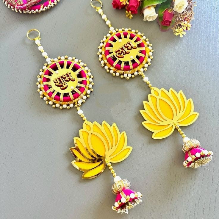 Nutts Lotus Hanging Ideal For Sacred Space Decoration Adds Divine Touch Perfect For Pooja Room And Temple Decor