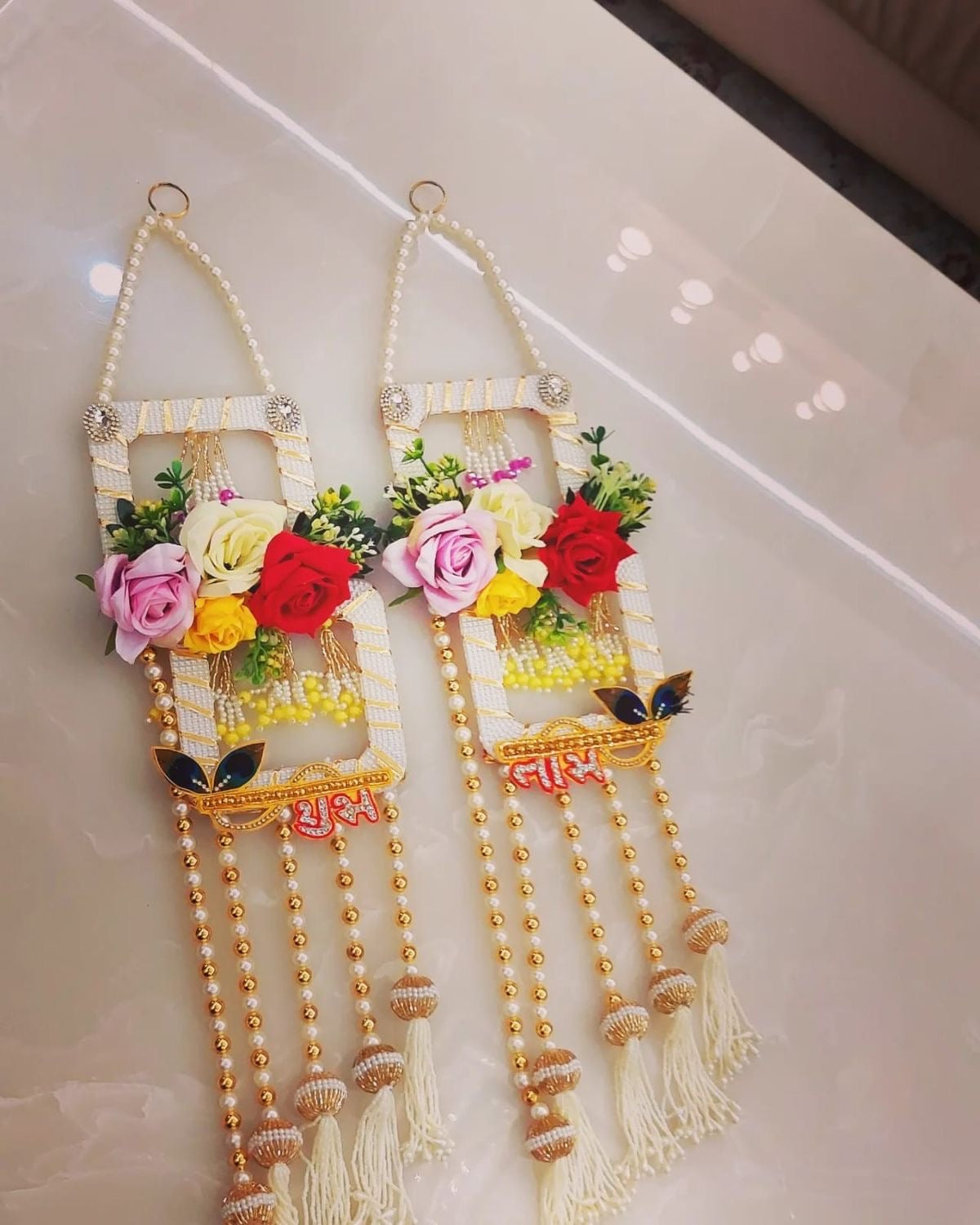 Nutts Handmade Hanging for Home Decorative Wall Hanging | Diwali Festival Pooja Room Entrance Door Pack of 2 (Small184)