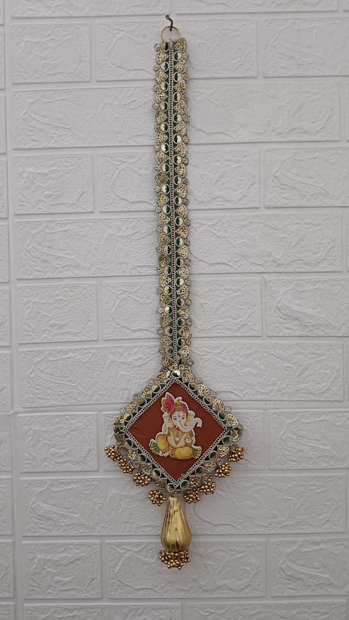 NUTTS Decorative Artificial Floral Toran with Latkan | Traditional Indian Door Hanging for Home, Festival, Pooja & Diwali (Pack of 2) (SMALL106)