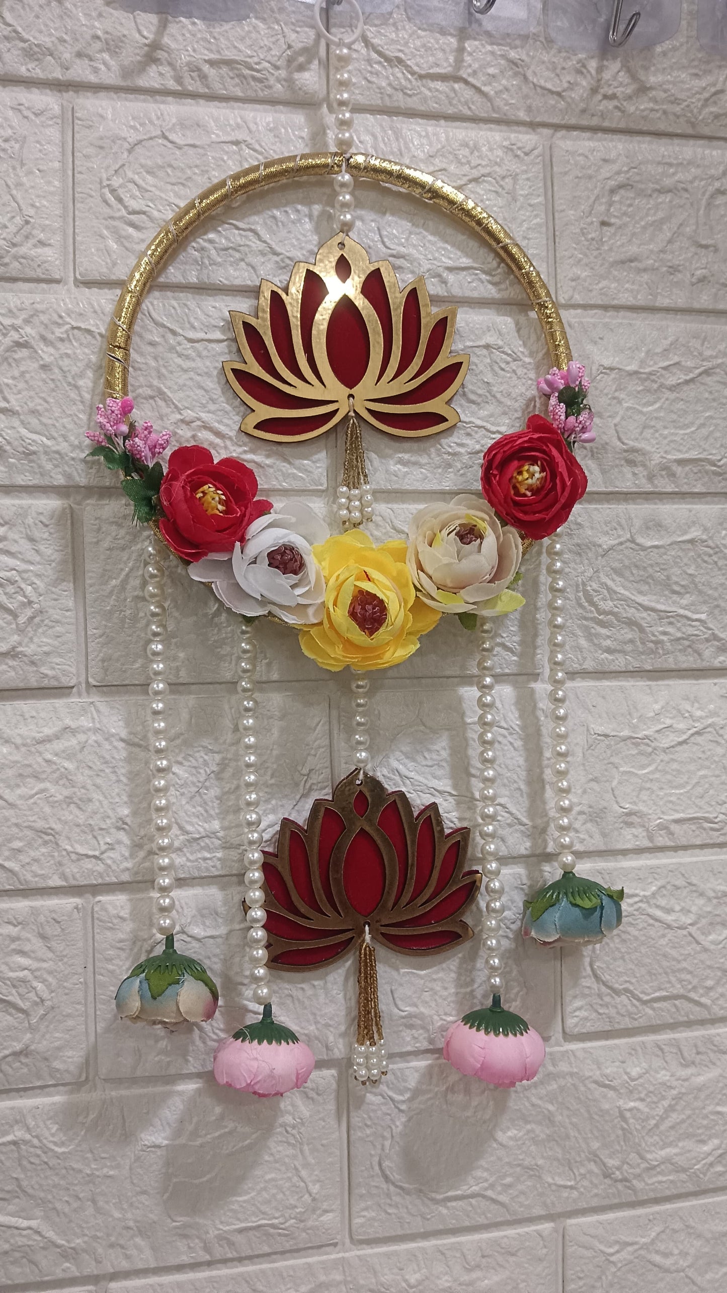 Nutts Lotus Wall Hanging Premium Home Decor Enhances Interior Walls With Artistic Design