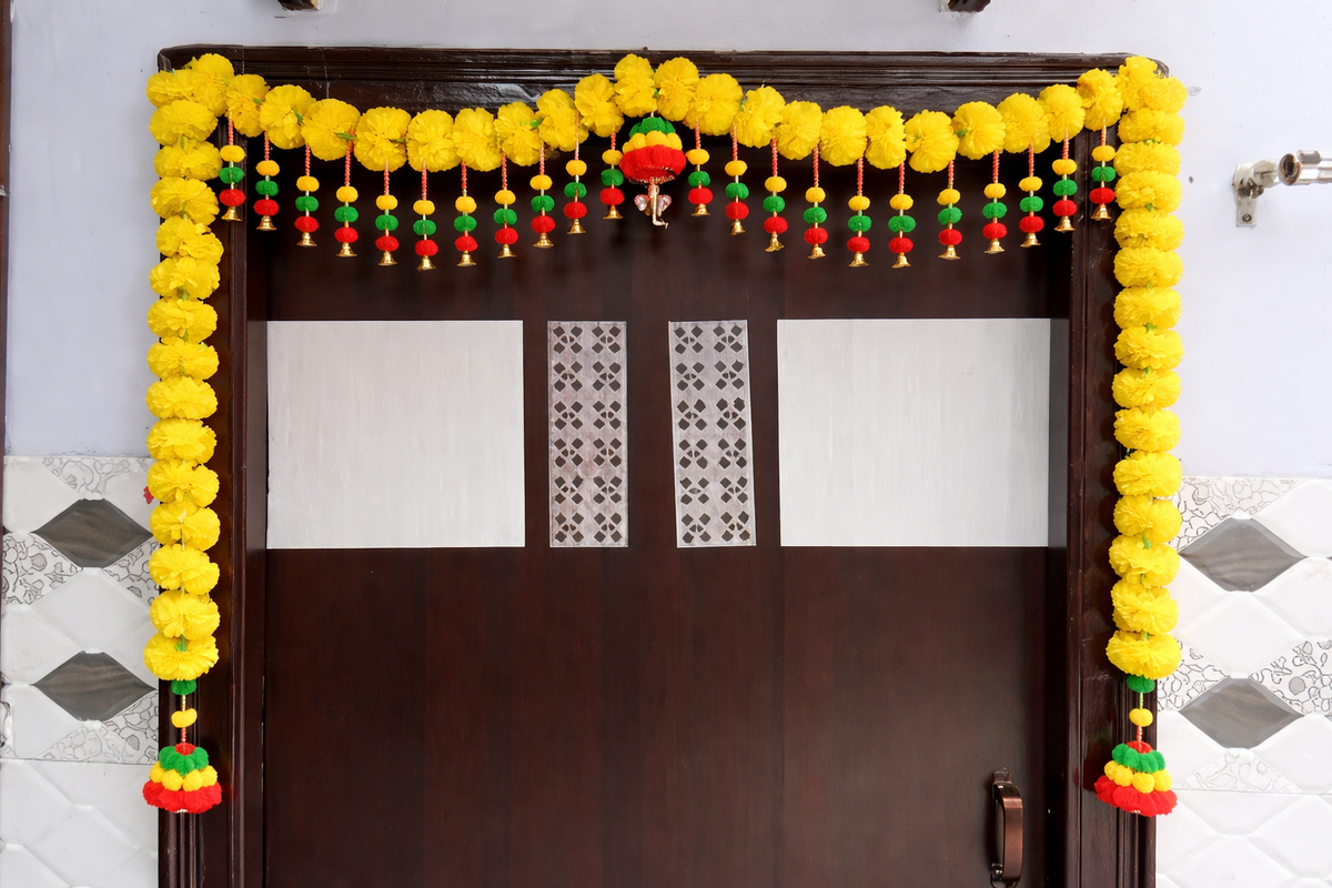 Nutts Colorful Bandhanwar Hanging for Traditional Door Decor
