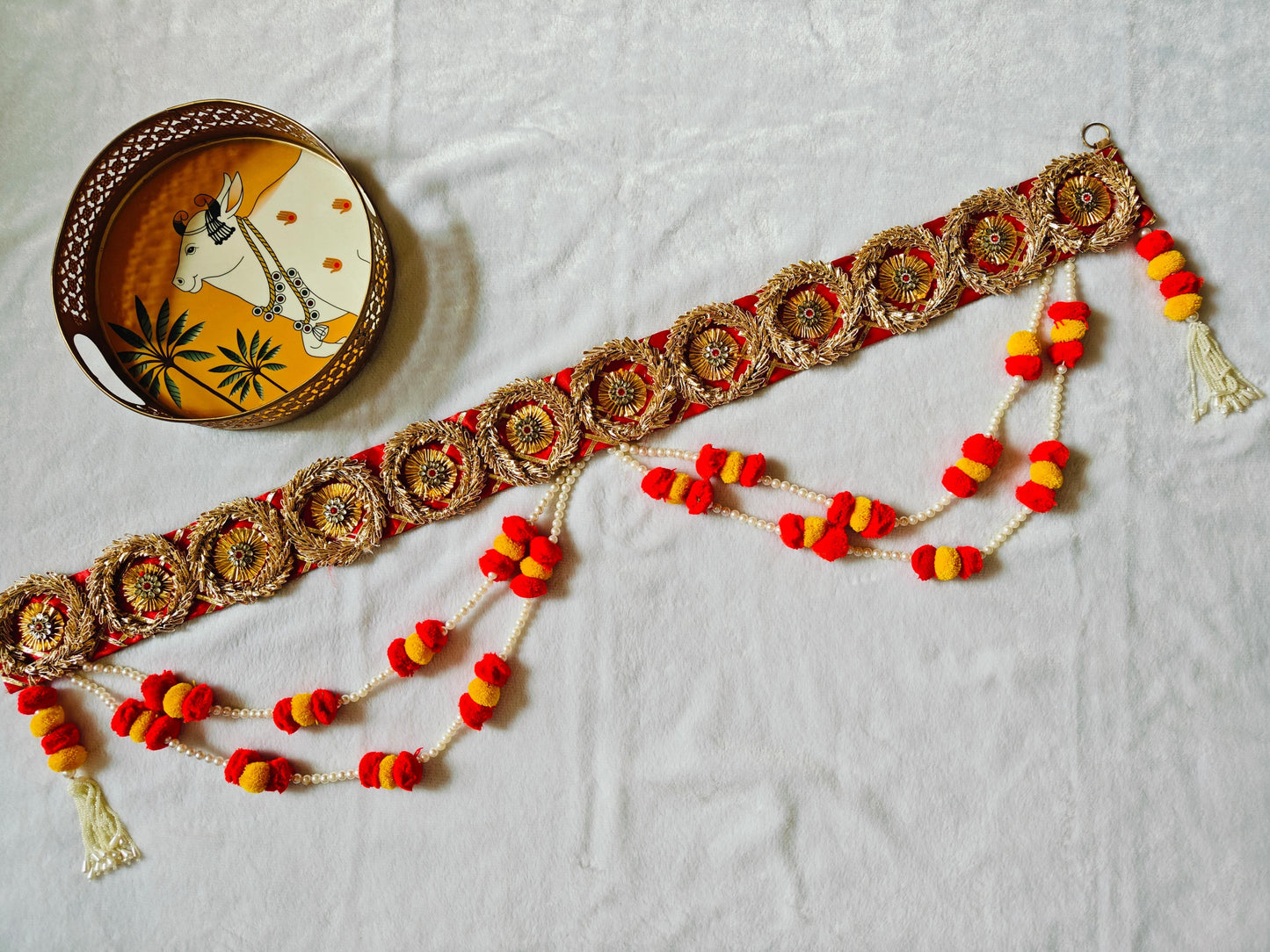 Nutts Traditional Bandhanwar Door Hanging for Pooja Décor