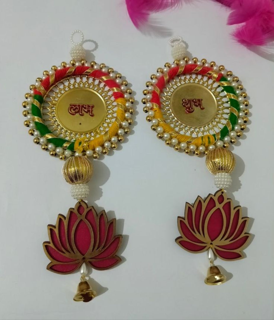 Nutts Lotus Hanging Perfect For Divine Home Decoration Enhances Spiritual Ambiance Ideal For Mandir And Pooja Room