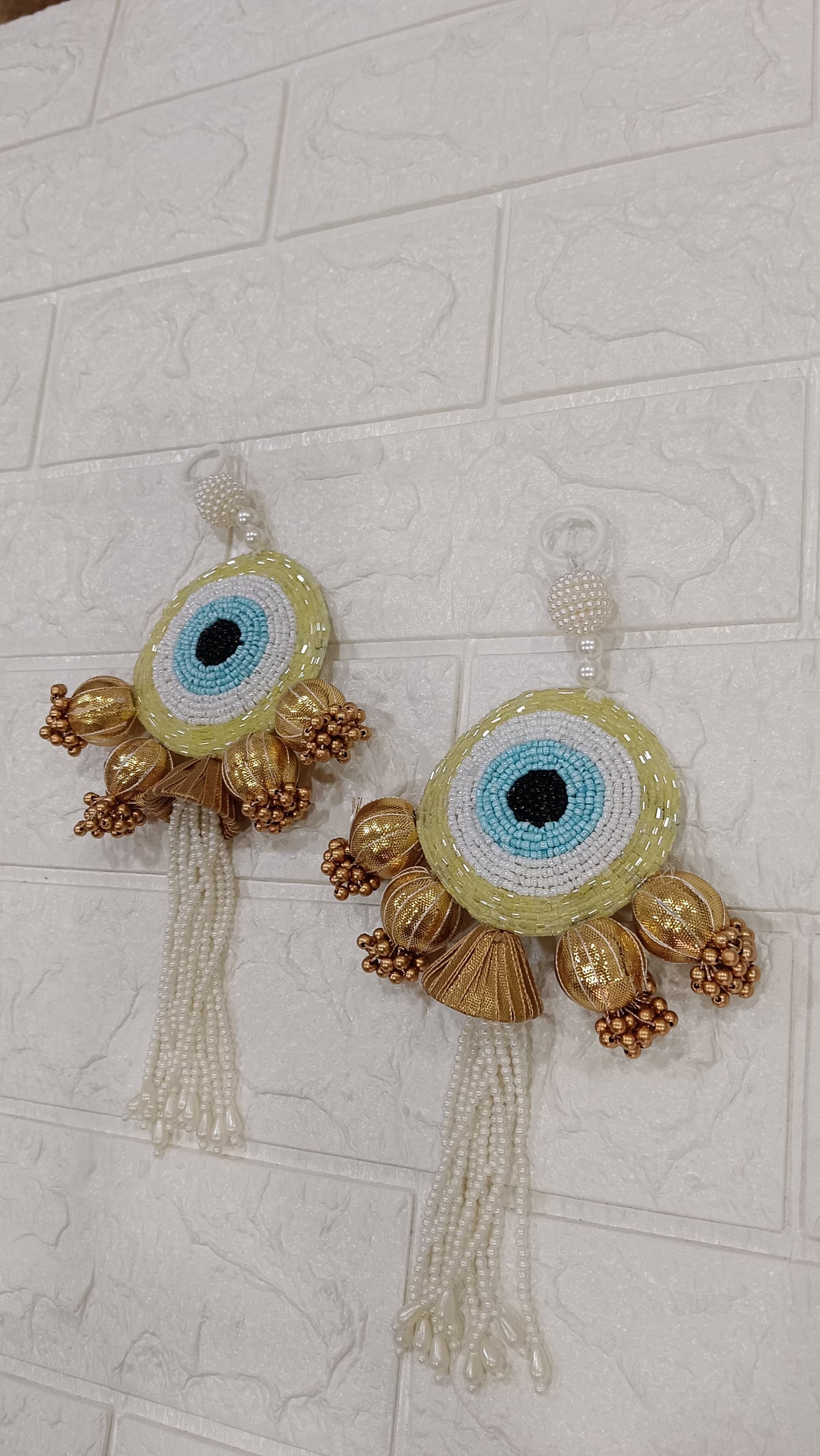 Nutts Handmade Evil Eye Shubh Labh Hanging for Positive Energy and Good Luck (Pack of 2)