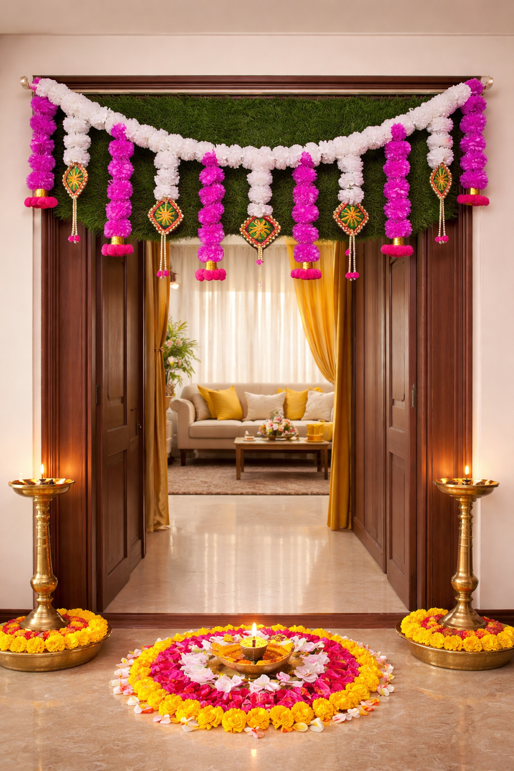 Nutts Handcrafted Bandhanwar for Indian Festive Decoration