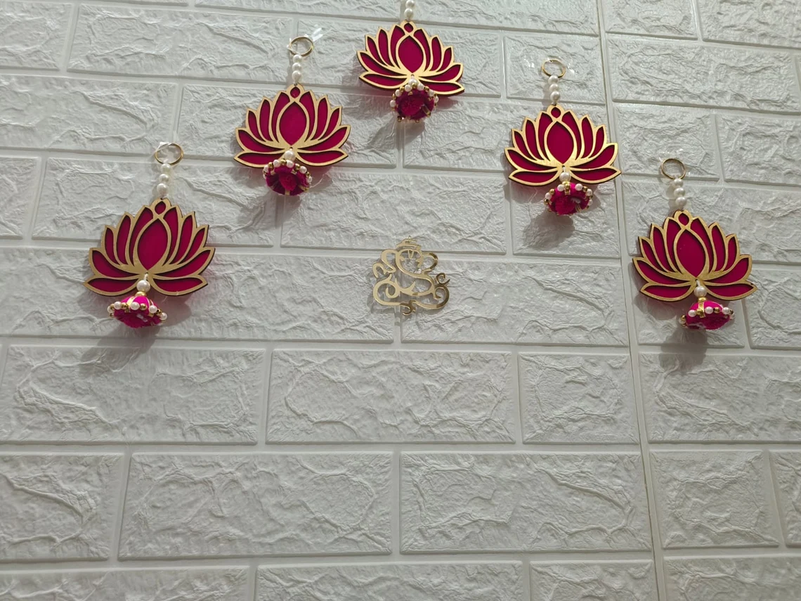 Nutts Lotus Hanging Decor Ideal For Entrance Wall Decoration Creates Welcoming And Elegant Look Perfect For Home Entryway And Living Room Styling