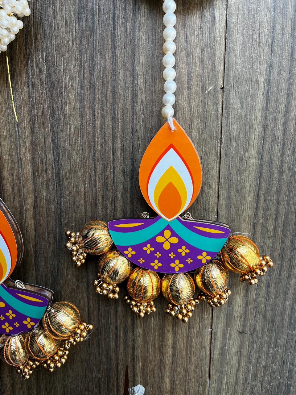 Nutts Handmade Hanging for Home Decorative Wall Hanging | Diwali Festival Pooja Room Entrance Door Pack of 2 (Small97)