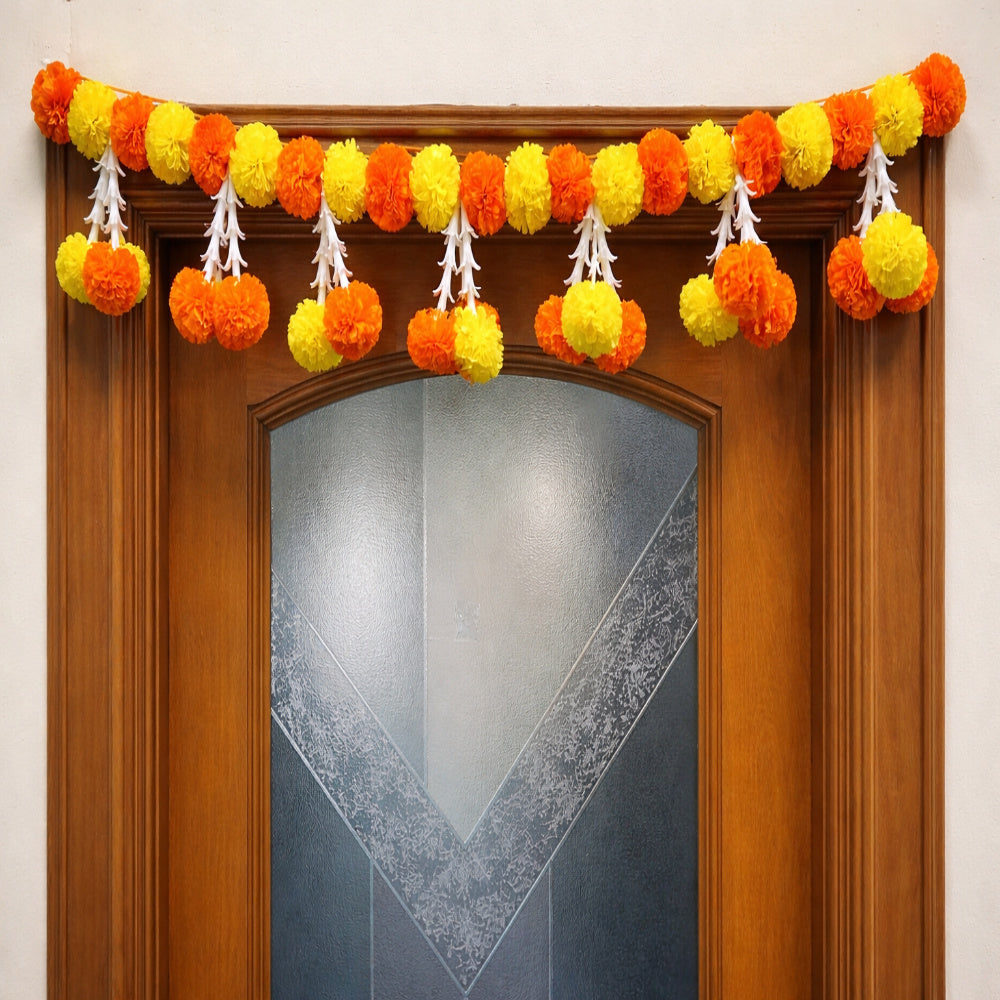 Nutts Floral Marigold Bandhanwar for Front Door Decor