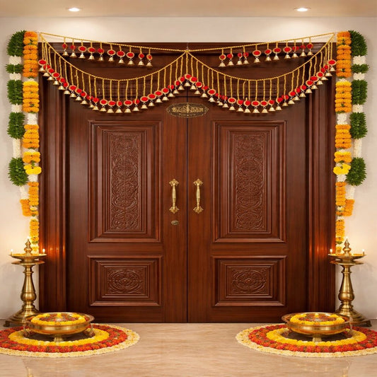Nutts Ethnic Bandhanwar Door Hanging for Festive, Pooja and Traditional Décor