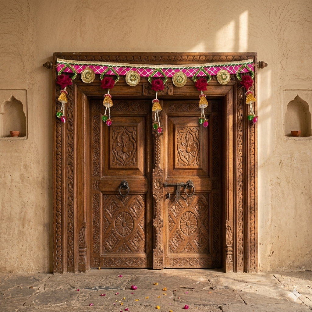 Nutts Bandhanwar Toran for Pooja Room Door Decor