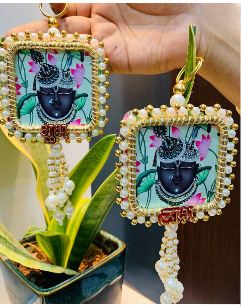 Nutts Traditional Decorative Handmade Multicolour Moti Chudi Peony Hanging for Decoration | Hanging for Home and Office Decor | Diwali and Festive Decor Hanging (Pack of 2)