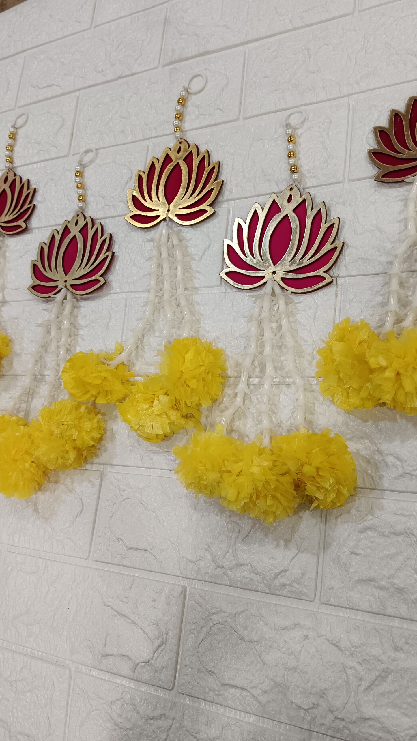 Nutts Lotus Hanging Ideal For Home Temple Decoration Adds Divine Touch To Mandir And Pooja Room Enhances Spiritual Ambiance With Beautiful Lotus Design