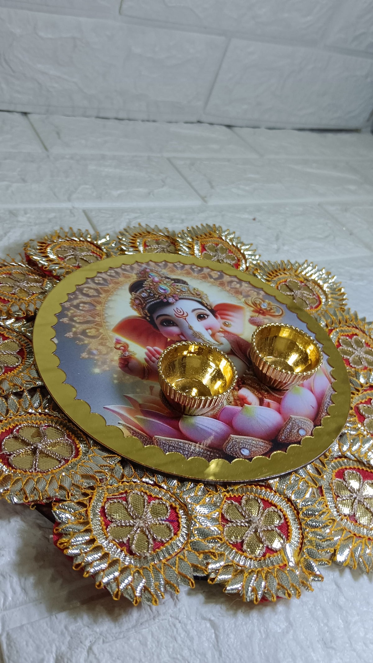 Nutts Decorative Traditiona Ganesh Ji Gota Chakri  Pooja for Daily Worship Temple Spiritual Ritual Use(Pack Of 1) (PoojaP09)