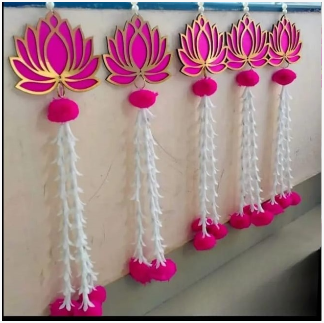 Nutts Lotus Hanging Ideal For Temple Wall Decor Adds Spiritual Touch Perfect For Mandir And Pooja Room