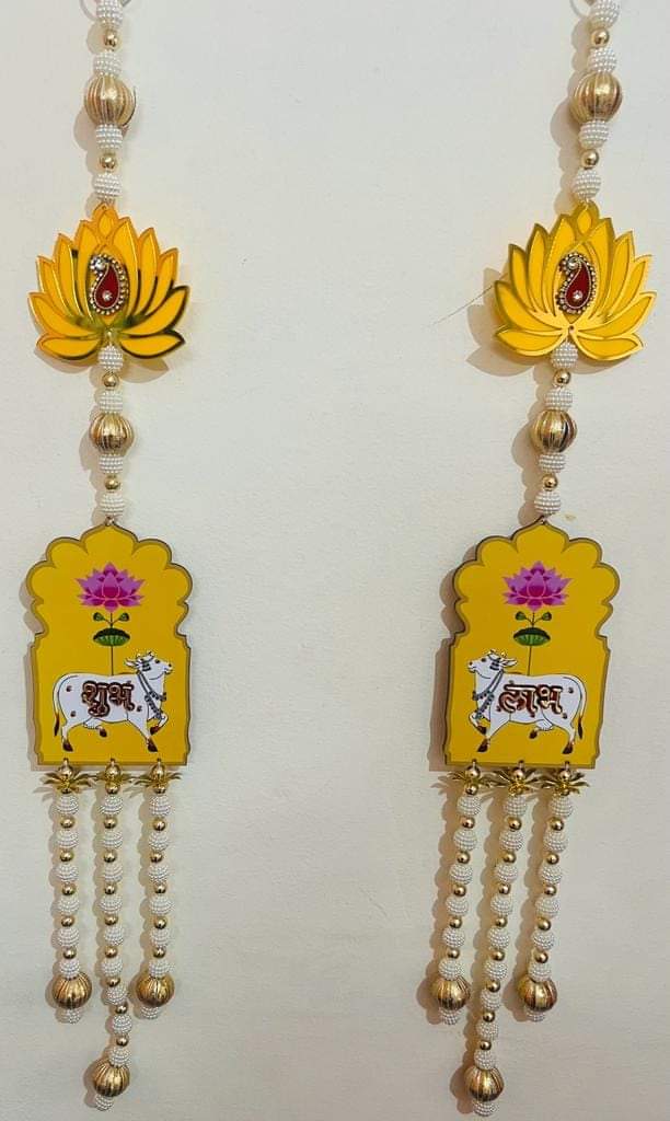 Nutts Lotus Hanging Beautiful Wall Decor For Pooja Room And Mandir Perfect For Home Decoration Creates Peaceful Ambiance With Artistic Lotus Design And Stylish Finish