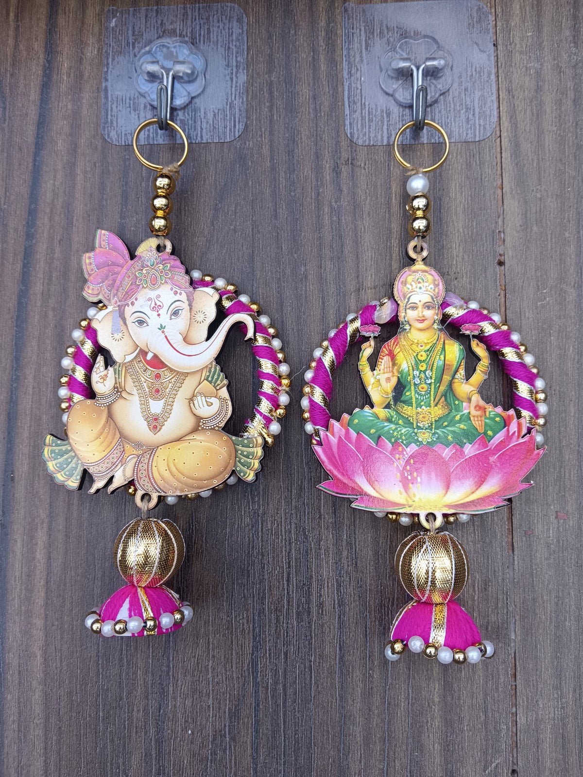 Nutts Handcrafted Wall Hanging Gift for Home Office Bedroom Decoration Festive Home Pooja Hanging Decorations Pack of 2 (Small126)