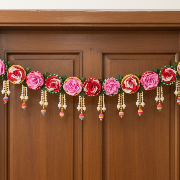 Nutts Floral Bandhanwar Toran Door Hanging for Home and Festive Decor