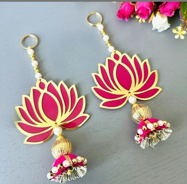 Nutts Lotus Hanging Artistic Wall Decor For Mandir And Interior Home Styling