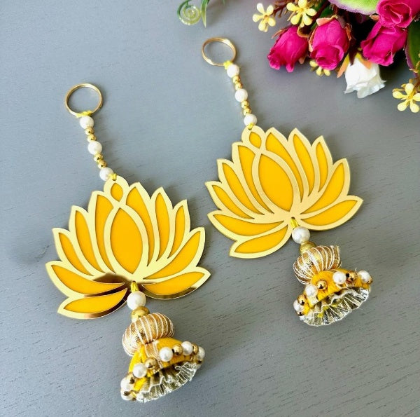Nutts Lotus Wall Hanging Ideal For Sacred Space Decoration Adds Divine And Elegant Touch Perfect For Pooja Room Temple And Spiritual Home Decor