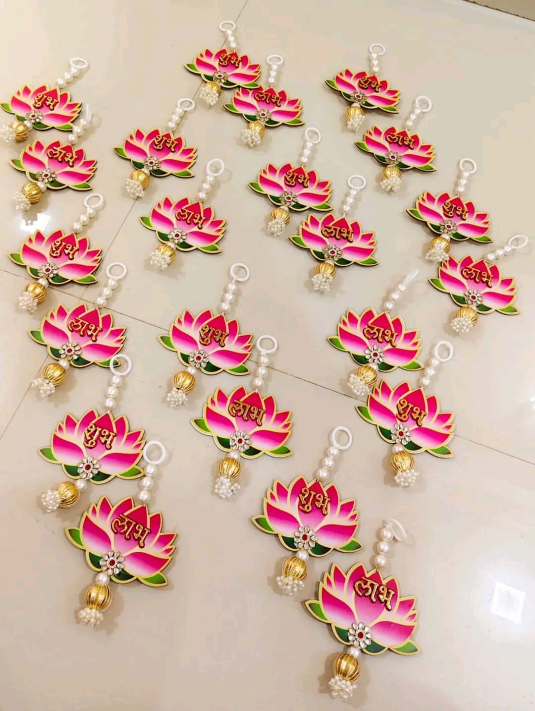 Nutts Lotus Wall Hanging Decorative Piece Ideal For Pooja And Mandir Use Enhances Spiritual Decor With Elegant Lotus Design