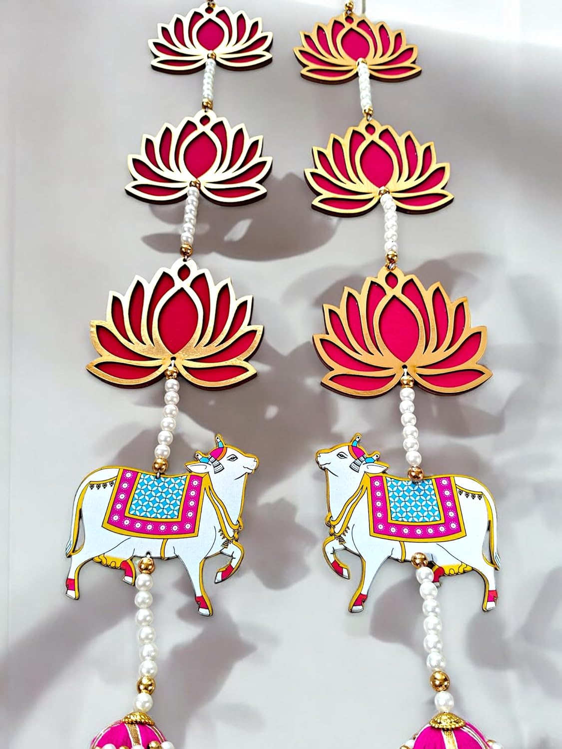 Nutts Lotus Wall Hanging Ideal For Temple Wall Decor Adds Spiritual And Divine Touch Perfect For Mandir And Pooja Room Decoration