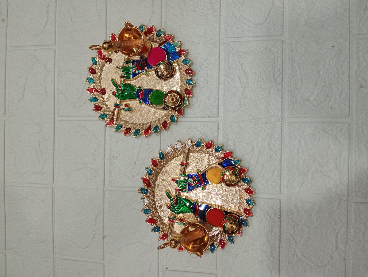 Nutts Decorative Pooja Traditional Religious Festival Worship Elegant Mandir Puja Essentials Diwali Navratri Wedding Home Decor Sacred (PoojaP37-3)