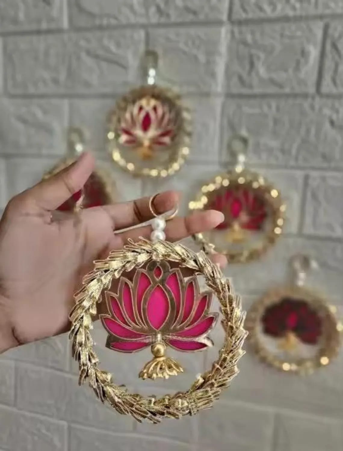 Nutts Lotus Wall Hanging Elegant Home Decor Enhances Interior With Spiritual Lotus Design