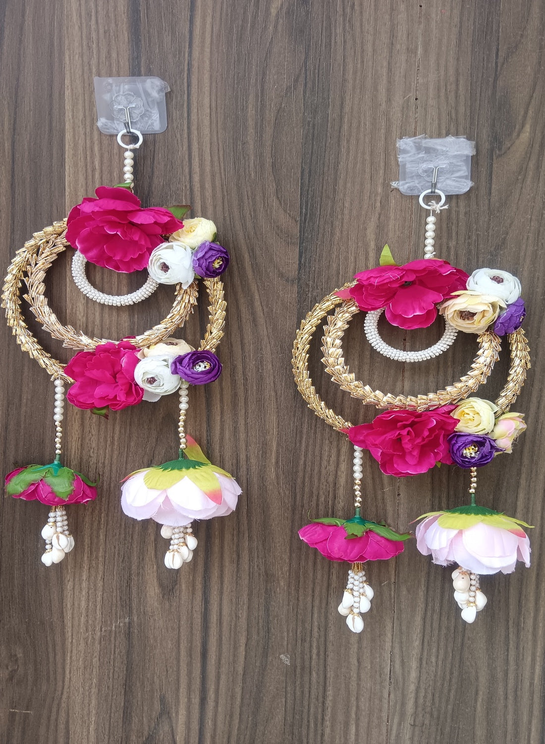 Nutts Small Hanging Decoration Handmade Decorative Wall Accent for Home Pack of 2 (Small168)