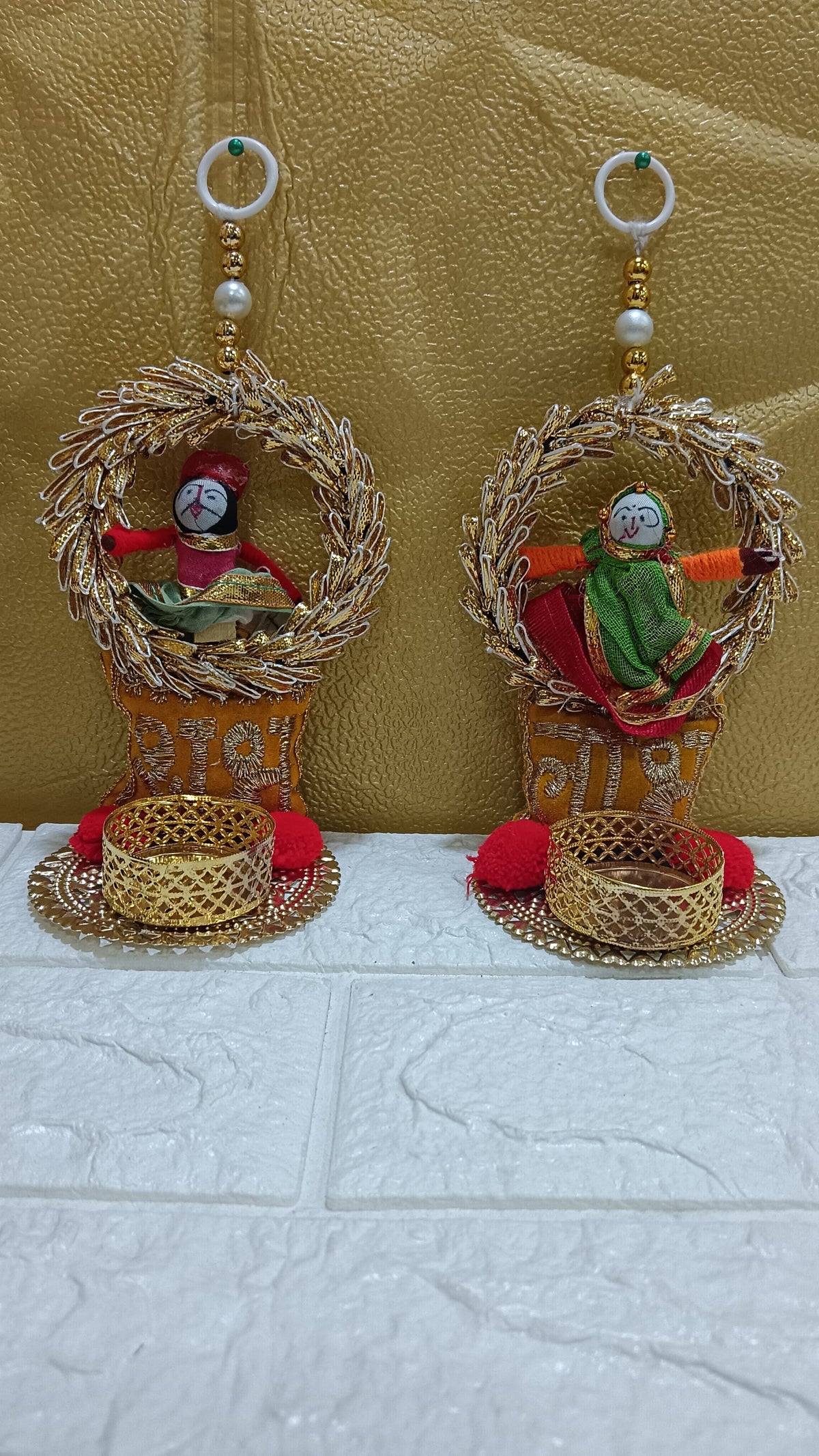 Nutts Handmade Designer Door Hanging Decorative Traditional Design for Home Decorations Pack of 2 (Small135)