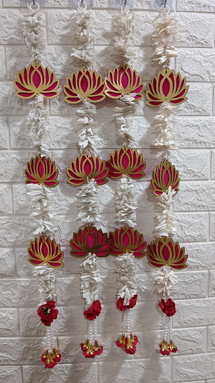 Nutts Lotus Wall Hanging Perfect For Divine Interior Decor Adds Spiritual And Elegant Touch Ideal For Pooja Room Living Room And Festive Setup