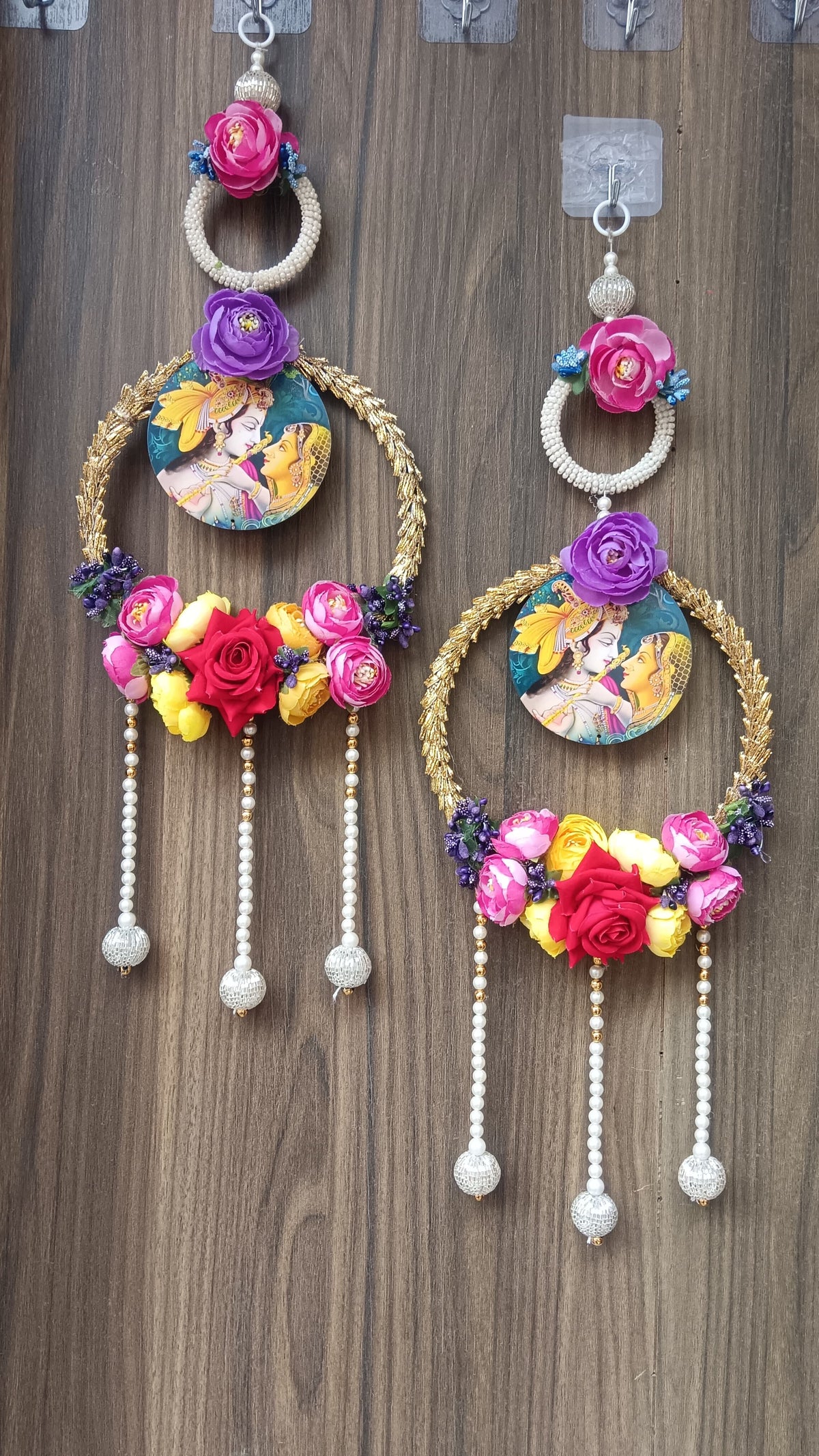 Nutts Handmade Wall Hanging Decorative Door Toran Tassel Religious Home Temple Festival Decorations Pack of 2 (Small138)