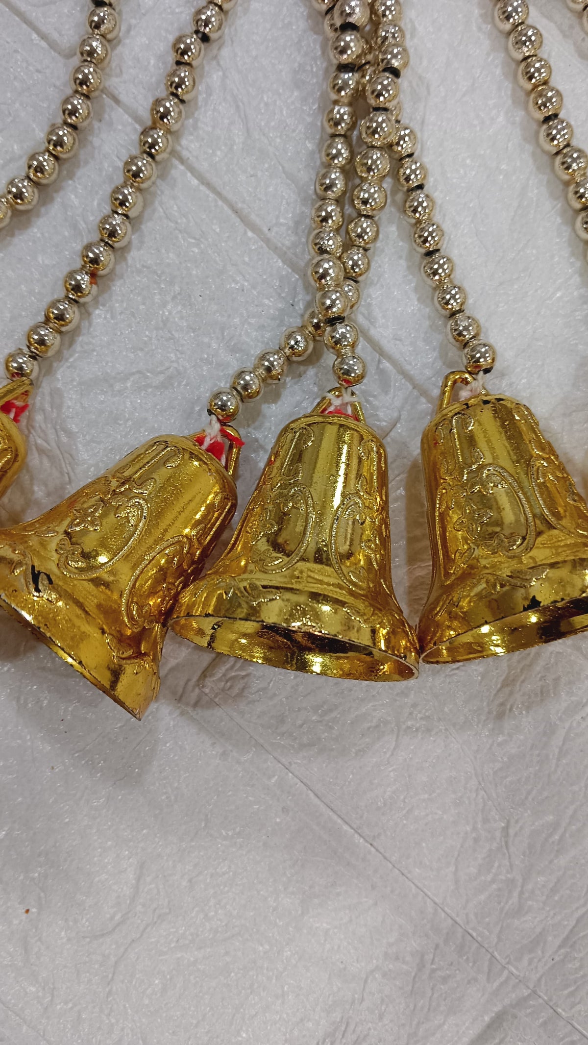 Handmade Item Beads with Bell Hanging for Decoration Item for Home Décor Diwali Festival, Navratri (Pack of 24) SMALL125