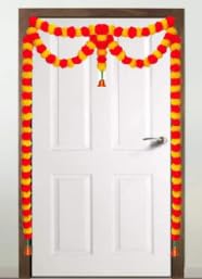 Sellplus Handmade Bandhanwar Multicolor Artificial Floral Decorations | Traditional Decorative Door Toran Bandhanwar Hanging for Festive Home Entrance Decor (Pack of 1) (BDHW245)