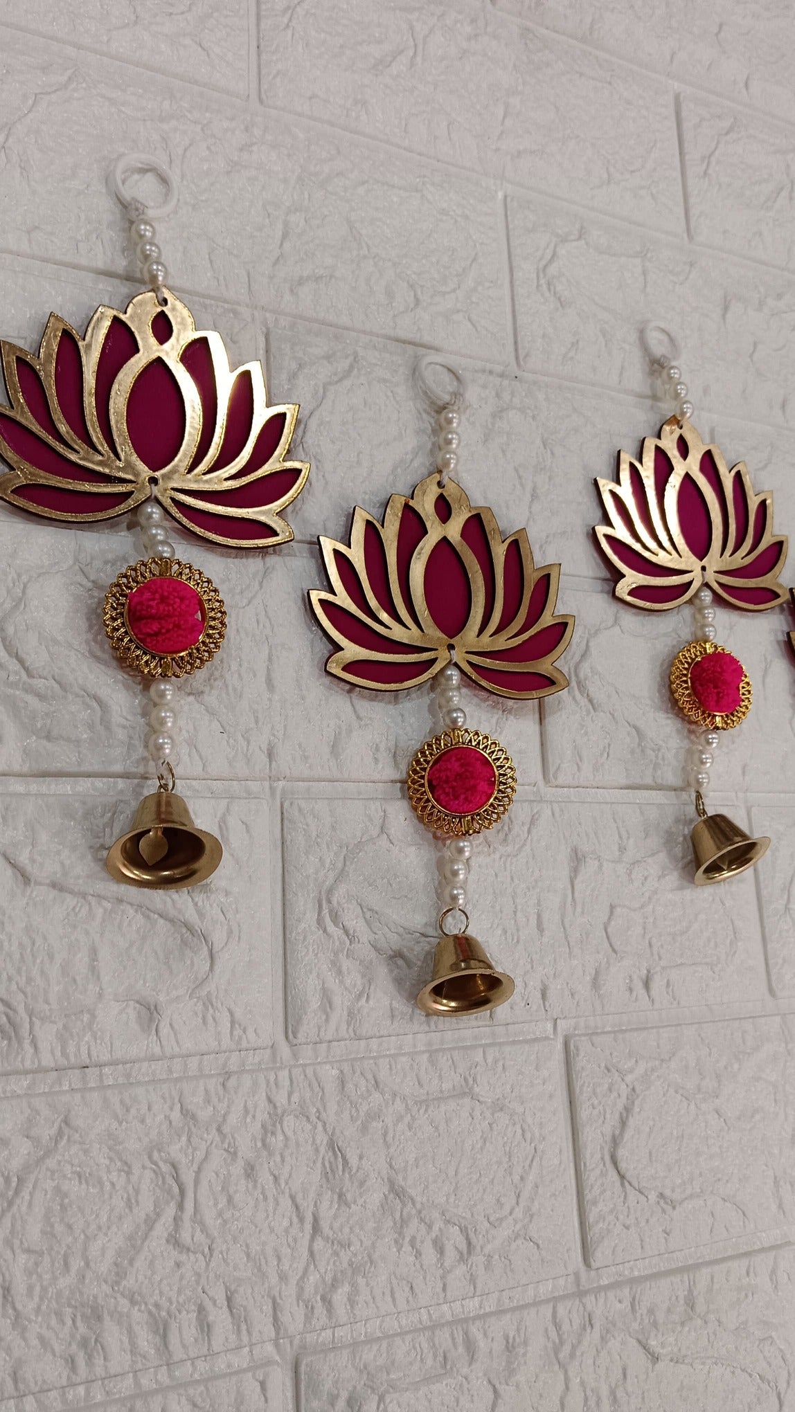 Nutts Lotus Wall Hanging Decorative Home Accent Perfect For Living Room Bedroom And Hallway Enhances Interior Styling With Elegant Lotus Theme