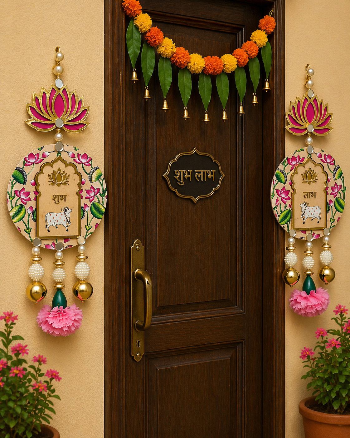 Nutts Lotus Wall Hanging Ideal For Aesthetic Wall Theme Enhances Interior Styling With Modern Lotus Design
