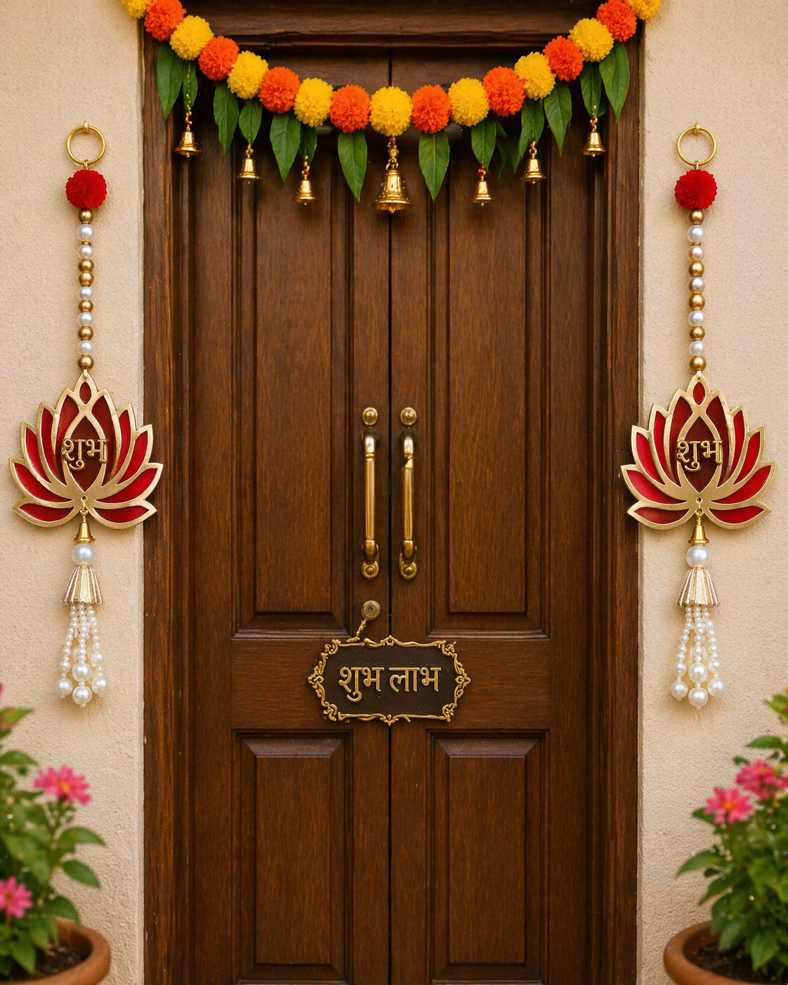 Nutts Lotus Wall Hanging Stylish Piece For Elegant Home Walls Enhances Interior Design With Lotus Theme