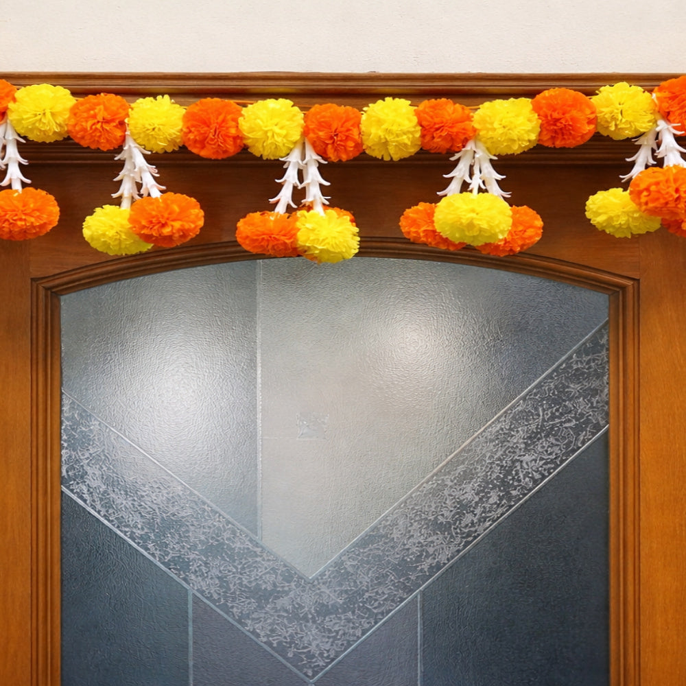 Nutts Floral Marigold Bandhanwar for Front Door Decor