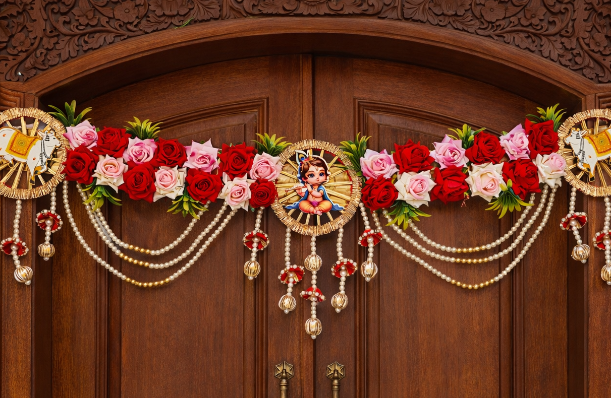 Nutts Elegant Bandhanwar Door Hanging for Festive Use