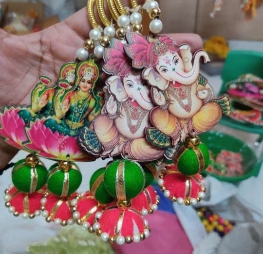 Nutts Handmade Decorative Hanging | Traditional Wall Hanging Home Temple Door and Festival Decoration Pack of 6 (Small143)